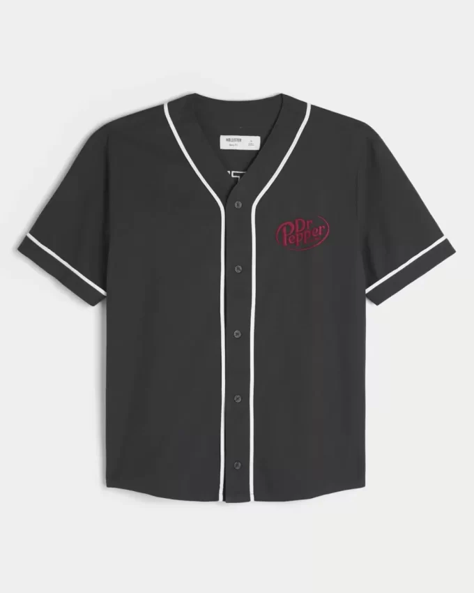 Boxy Dr Pepper Graphic Baseball Jersey Boxy Dr Pepper Graphic Baseball Jersey