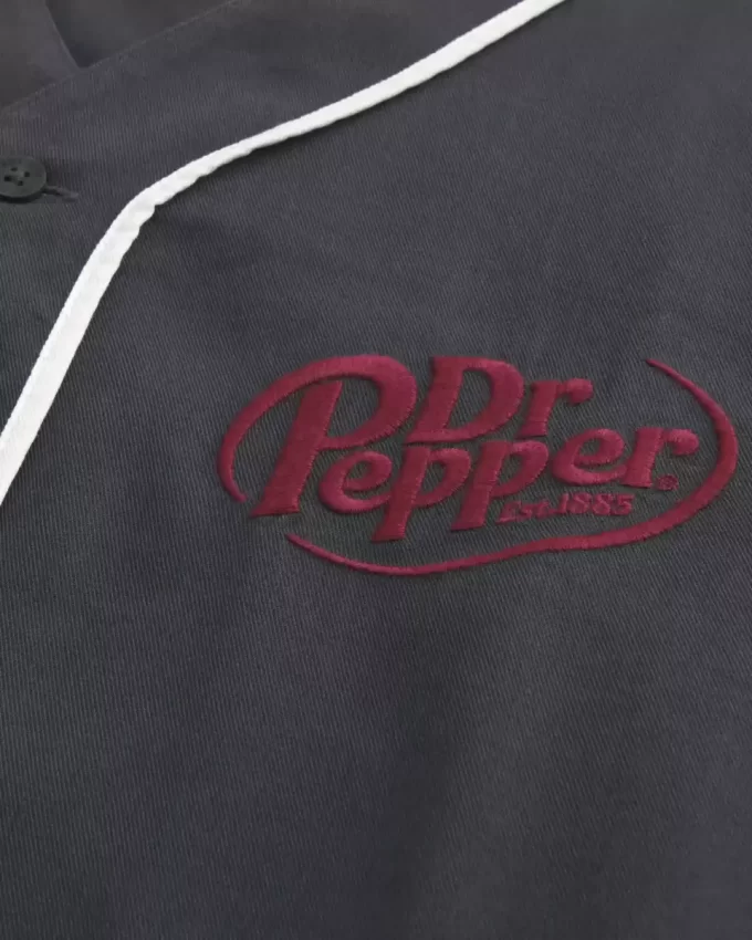 Boxy Dr Pepper Graphic Baseball Jersey Boxy Dr Pepper Graphic Baseball Jersey