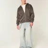 Boxy Flame Graphic Zip-Up Hoodie Boxy Flame Graphic Zip-Up Hoodie