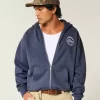 Boxy Ford Graphic Zip-Up Hoodie