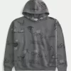 Boxy Graffiti Graphic Hoodie Boxy Graffiti Graphic Hoodie