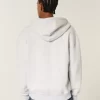 Boxy Hawaii Graphic Zip-Up Hoodie