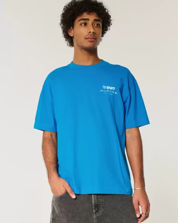 Boxy Heavyweight BWT Alpine F1 Team Graphic Tee Boxy Heavyweight BWT Alpine F1 Team Graphic Tee