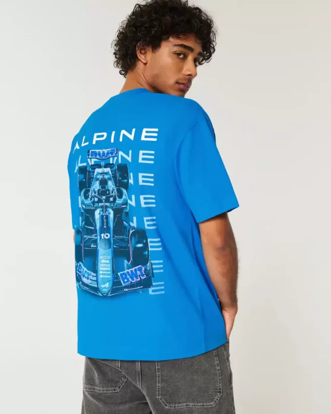 Boxy Heavyweight BWT Alpine F1 Team Graphic Tee Boxy Heavyweight BWT Alpine F1 Team Graphic Tee