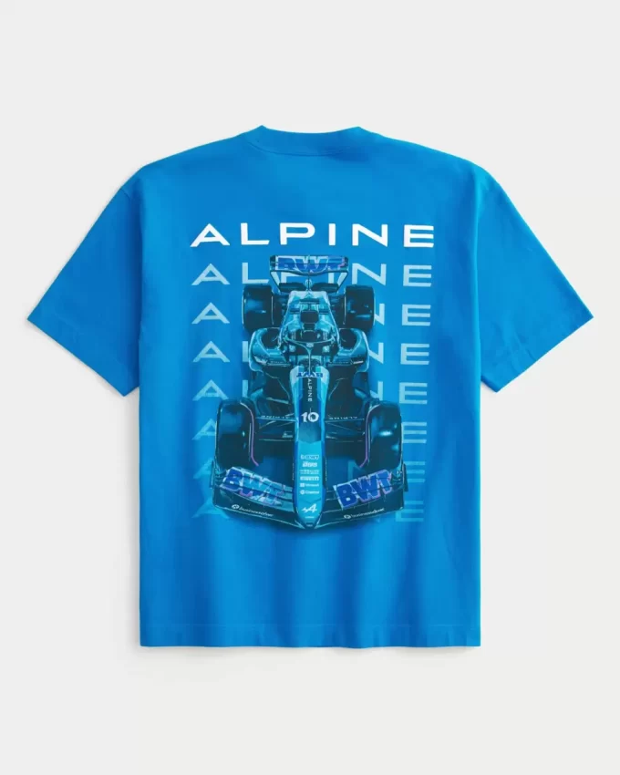 Boxy Heavyweight BWT Alpine F1 Team Graphic Tee Boxy Heavyweight BWT Alpine F1 Team Graphic Tee