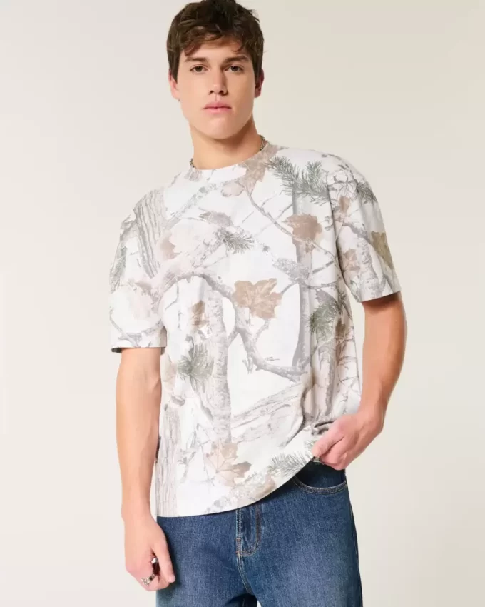 Μπλουζάκι Boxy Heavyweight Camo Crew Μπλουζάκι Boxy Heavyweight Camo Crew