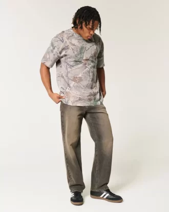 Μπλουζάκι Boxy Heavyweight Camo Crew