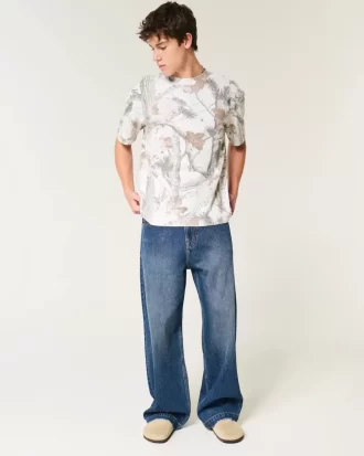 Μπλουζάκι Boxy Heavyweight Camo Crew