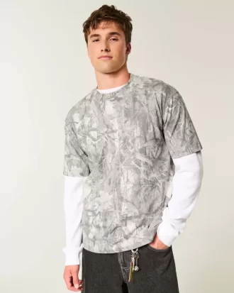 Μπλουζάκι Boxy Heavyweight Camo Crew
