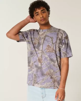 Μπλουζάκι Boxy Heavyweight Camo Crew