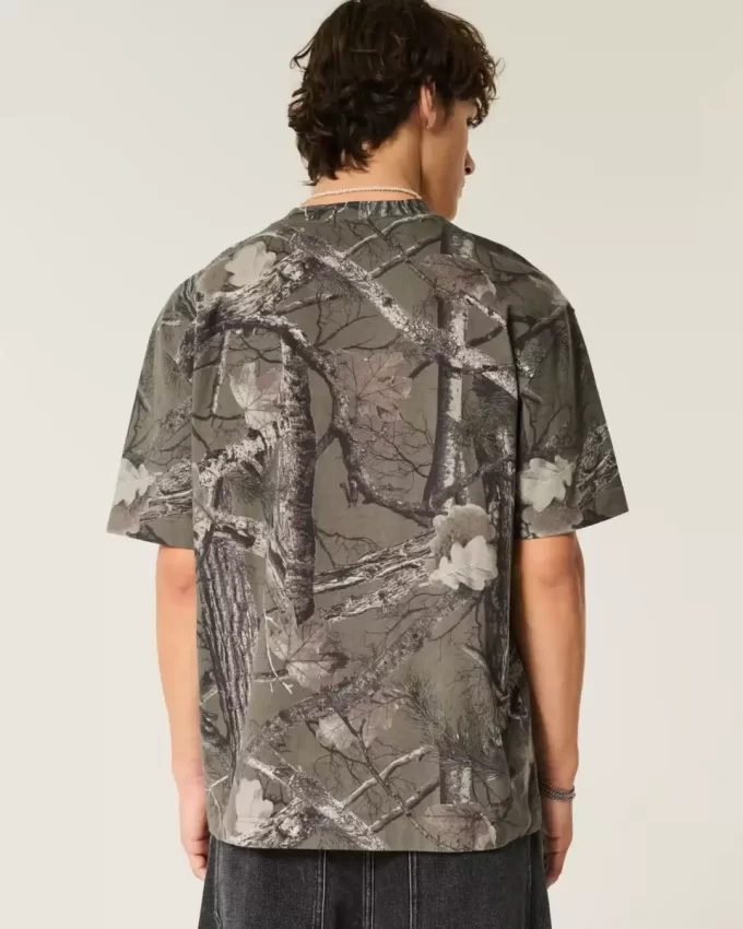 Μπλουζάκι Boxy Heavyweight Camo Crew Μπλουζάκι Boxy Heavyweight Camo Crew