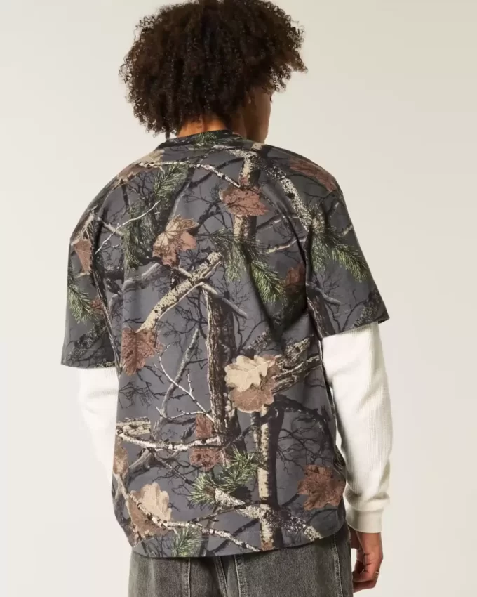 Μπλουζάκι Boxy Heavyweight Camo Crew Μπλουζάκι Boxy Heavyweight Camo Crew