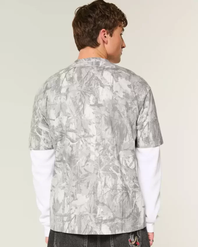 Μπλουζάκι Boxy Heavyweight Camo Crew Μπλουζάκι Boxy Heavyweight Camo Crew