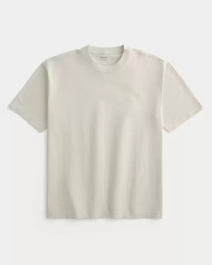 Boxy Heavyweight Cotton Crew T-shirt