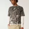 Μπλουζάκι Boxy Heavyweight Crop Camo Crew Μπλουζάκι Boxy Heavyweight Crop Camo Crew