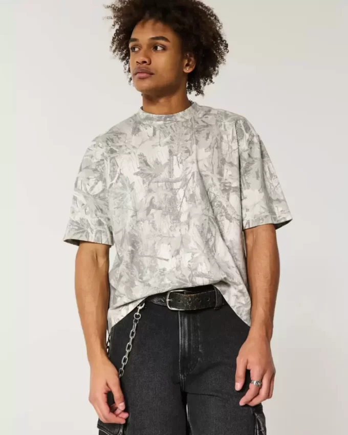 Μπλουζάκι Boxy Heavyweight Crop Camo Crew Μπλουζάκι Boxy Heavyweight Crop Camo Crew