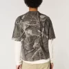 Μπλουζάκι Boxy Heavyweight Crop Camo Crew Μπλουζάκι Boxy Heavyweight Crop Camo Crew