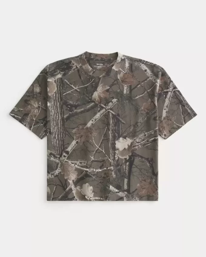Μπλουζάκι Boxy Heavyweight Crop Camo Crew Μπλουζάκι Boxy Heavyweight Crop Camo Crew