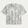 Μπλουζάκι Boxy Heavyweight Crop Camo Crew Μπλουζάκι Boxy Heavyweight Crop Camo Crew