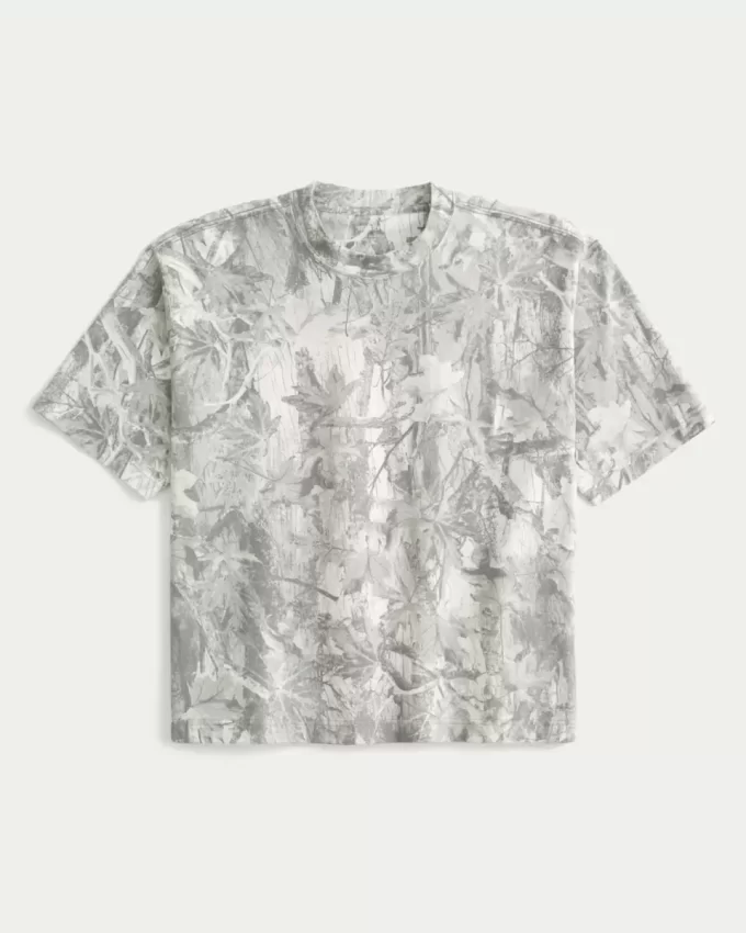 Μπλουζάκι Boxy Heavyweight Crop Camo Crew Μπλουζάκι Boxy Heavyweight Crop Camo Crew