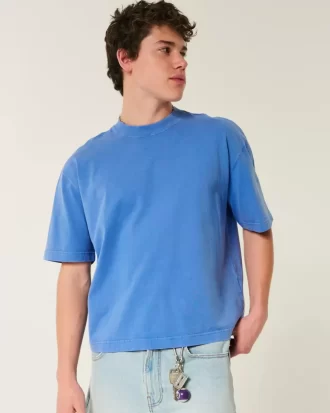 Μπλουζάκι Boxy Heavyweight Crop Washed Crew