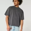 Μπλουζάκι Boxy Heavyweight Crop Washed Crew Μπλουζάκι Boxy Heavyweight Crop Washed Crew