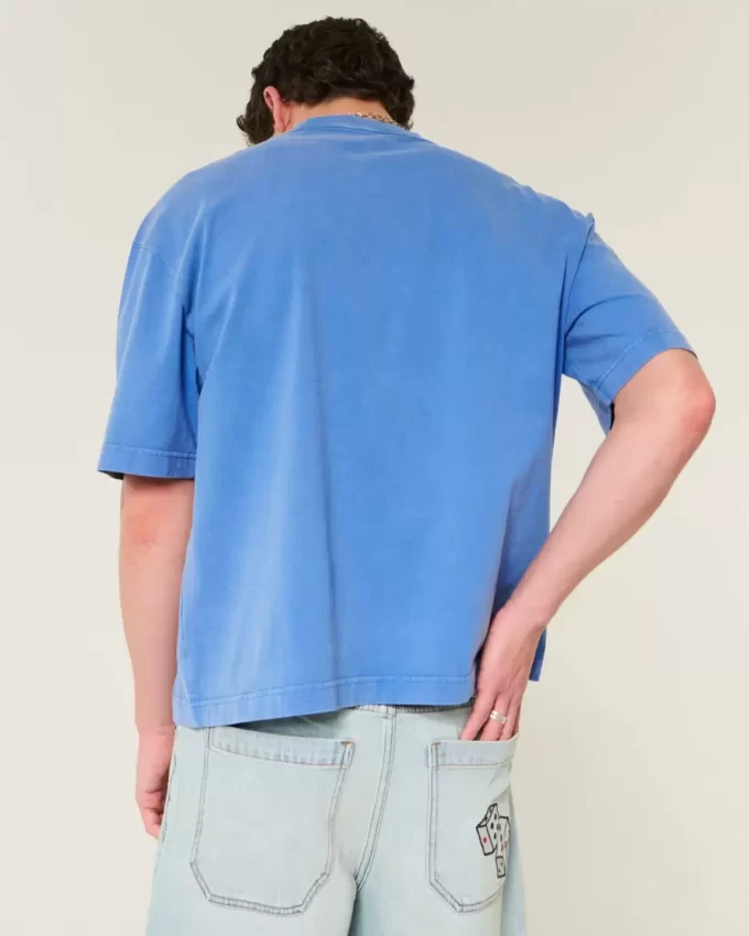 Μπλουζάκι Boxy Heavyweight Crop Washed Crew Μπλουζάκι Boxy Heavyweight Crop Washed Crew
