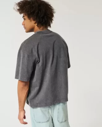 Μπλουζάκι Boxy Heavyweight Crop Washed Crew