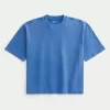 Μπλουζάκι Boxy Heavyweight Crop Washed Crew Μπλουζάκι Boxy Heavyweight Crop Washed Crew