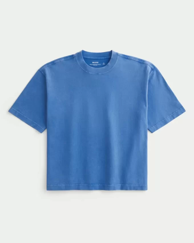 Μπλουζάκι Boxy Heavyweight Crop Washed Crew Μπλουζάκι Boxy Heavyweight Crop Washed Crew
