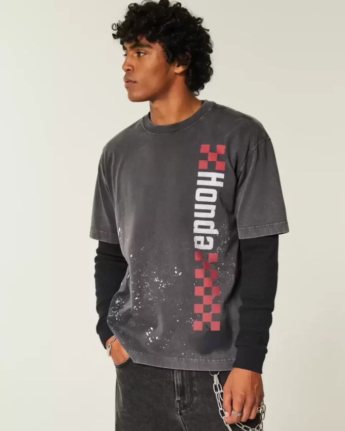 Boxy Heavyweight Graphic Tee Honda