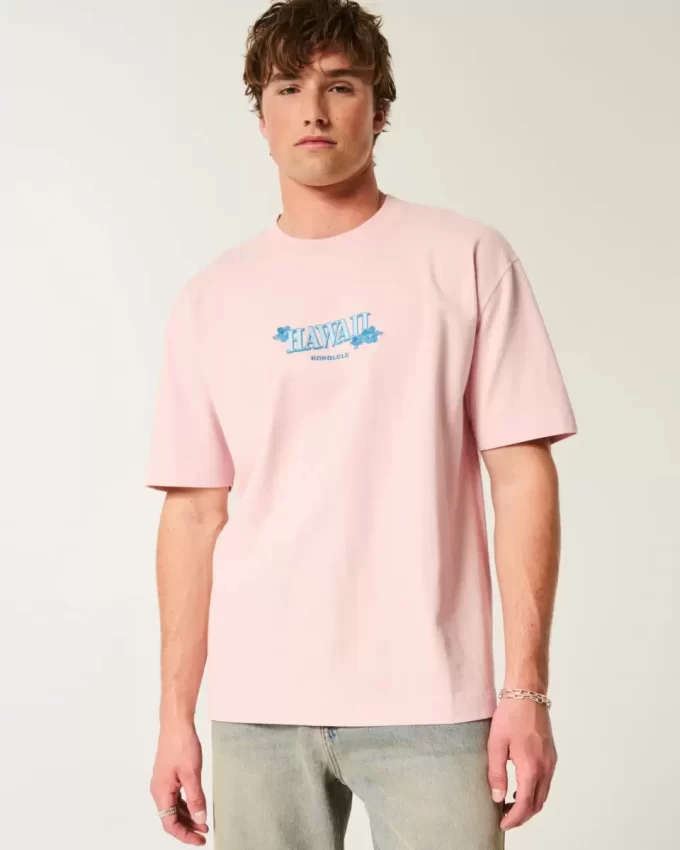 Boxy Heavyweight Γραφικό μπλουζάκι Hawaii Boxy Heavyweight Γραφικό μπλουζάκι Hawaii
