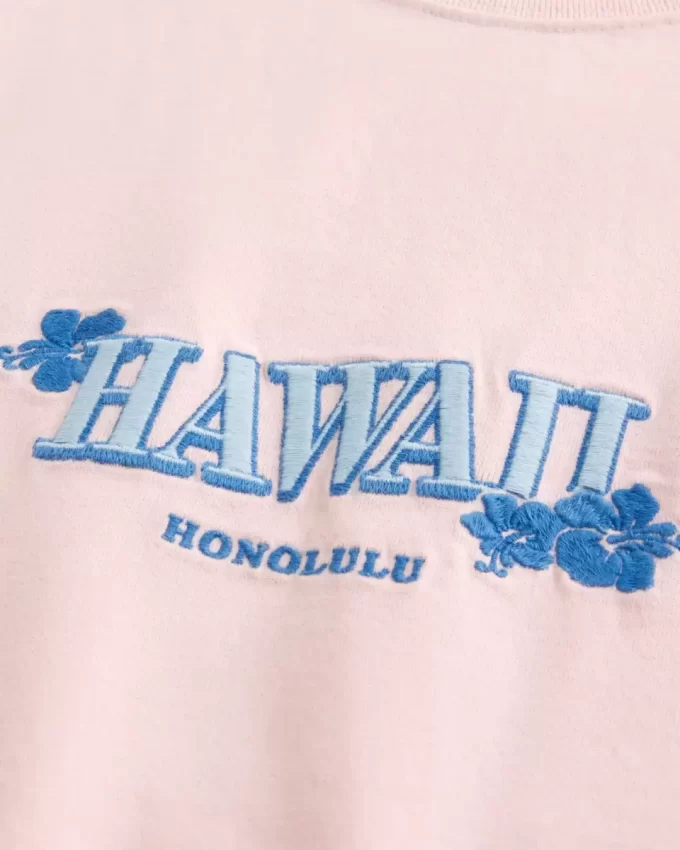 Boxy Heavyweight Γραφικό μπλουζάκι Hawaii Boxy Heavyweight Γραφικό μπλουζάκι Hawaii