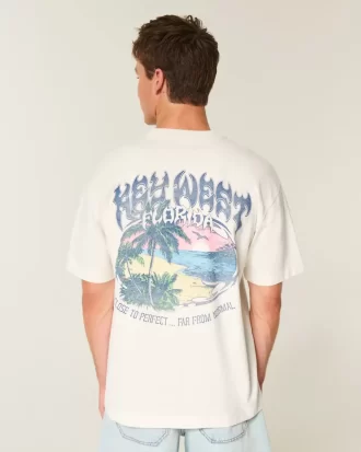 Boxy Heavyweight γραφικό μπλουζάκι Key West