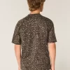 Μπλουζάκι Boxy Heavyweight Leopard Print Cotton Crew T-shirt Μπλουζάκι Boxy Heavyweight Leopard Print Cotton Crew T-shirt