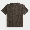 Μπλουζάκι Boxy Heavyweight Leopard Print Cotton Crew T-shirt Μπλουζάκι Boxy Heavyweight Leopard Print Cotton Crew T-shirt