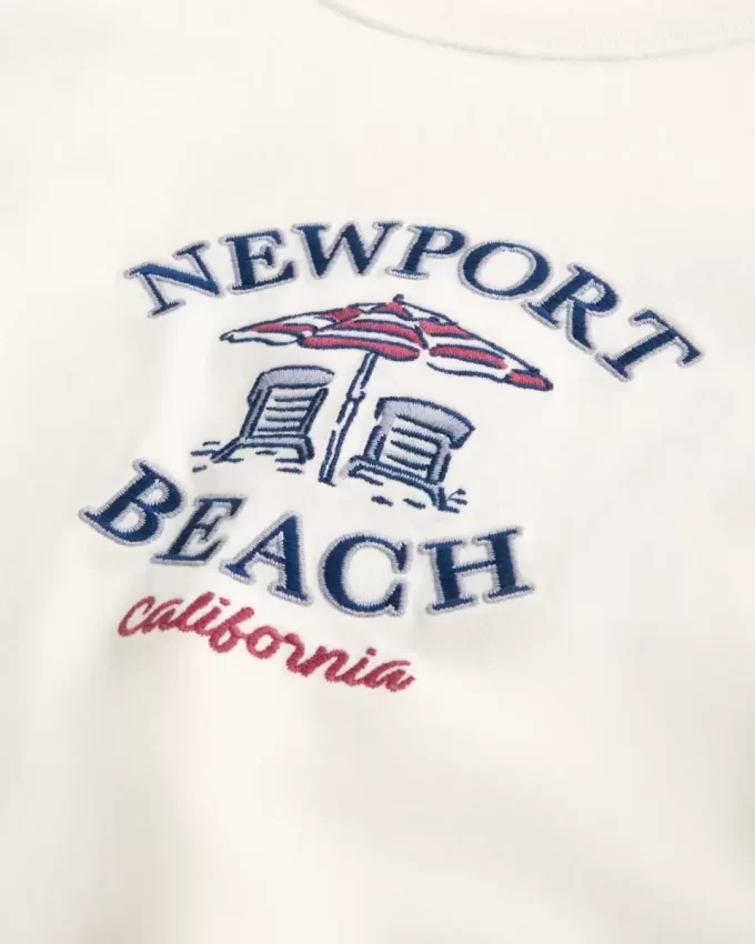 Boxy Heavyweight Γραφικό μπλουζάκι Newport Beach Boxy Heavyweight Γραφικό μπλουζάκι Newport Beach