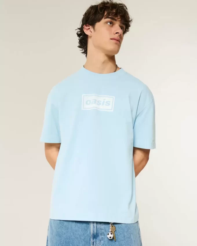 Boxy Heavyweight Γραφικό μπλουζάκι Oasis Boxy Heavyweight Γραφικό μπλουζάκι Oasis