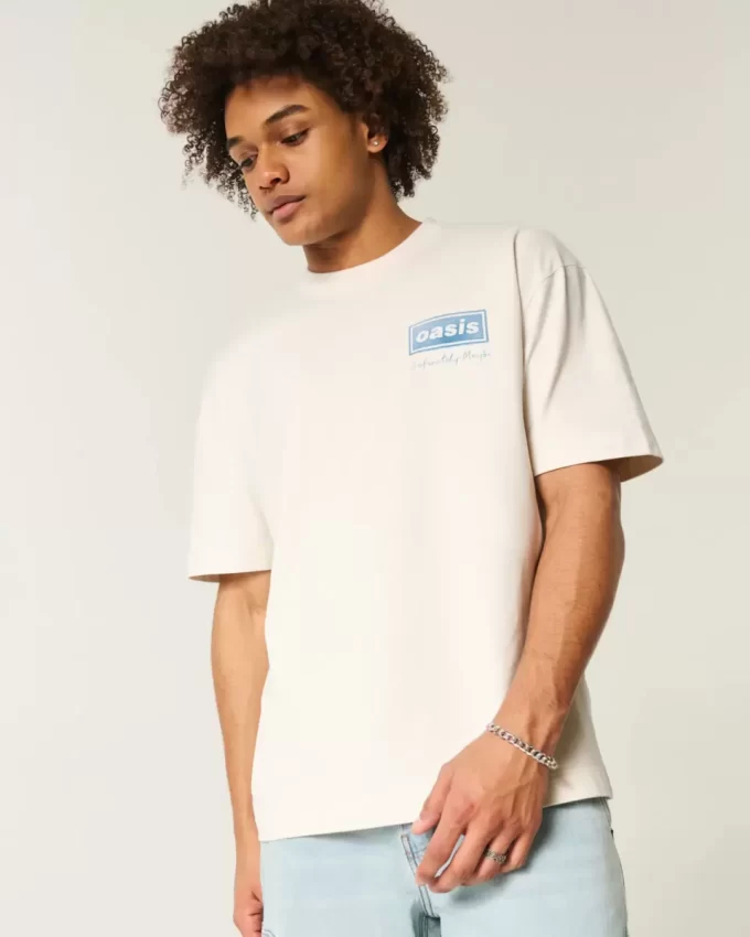 Boxy Heavyweight Γραφικό μπλουζάκι Oasis Boxy Heavyweight Γραφικό μπλουζάκι Oasis