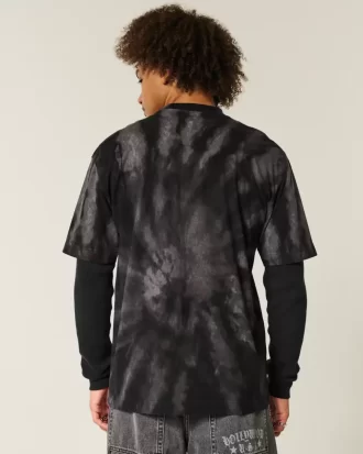 Μπλουζάκι Boxy Heavyweight Tie-Dye Cotton Crew T-shirt