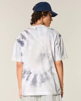 Μπλουζάκι Boxy Heavyweight Tie-Dye Cotton Crew T-shirt