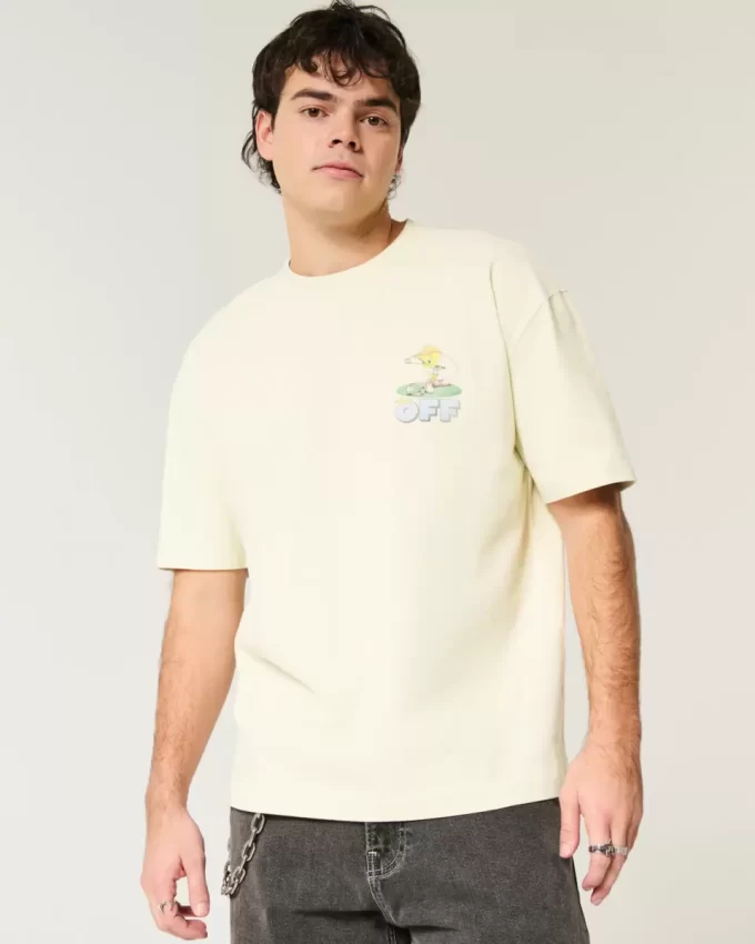 Γραφικό μπλουζάκι γκολφ Boxy Heavyweight Tweety Γραφικό μπλουζάκι γκολφ Boxy Heavyweight Tweety