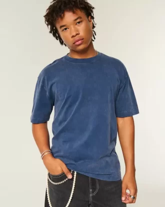 Μπλουζάκι Boxy Heavyweight Washed Cotton Crew