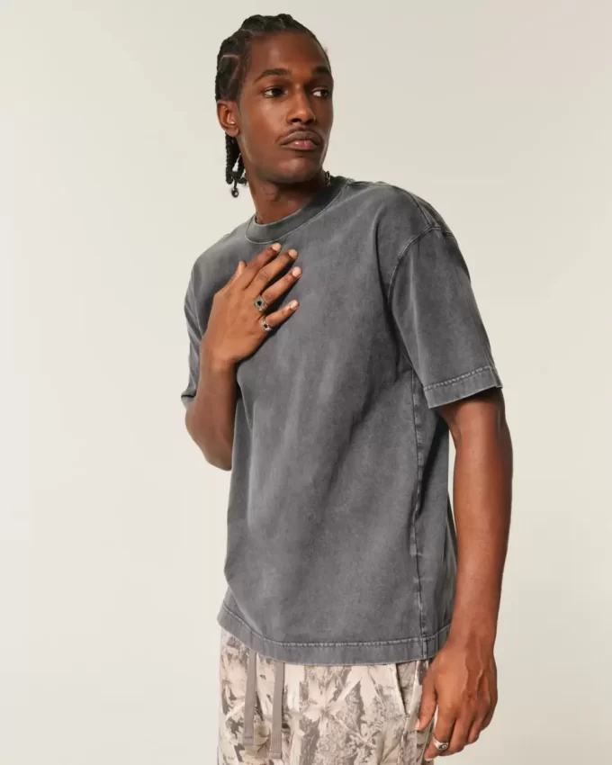 Μπλουζάκι Boxy Heavyweight Washed Cotton Crew Μπλουζάκι Boxy Heavyweight Washed Cotton Crew