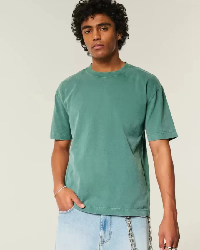 Μπλουζάκι Boxy Heavyweight Washed Cotton Crew Μπλουζάκι Boxy Heavyweight Washed Cotton Crew