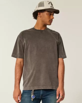 Μπλουζάκι Boxy Heavyweight Washed Cotton Crew