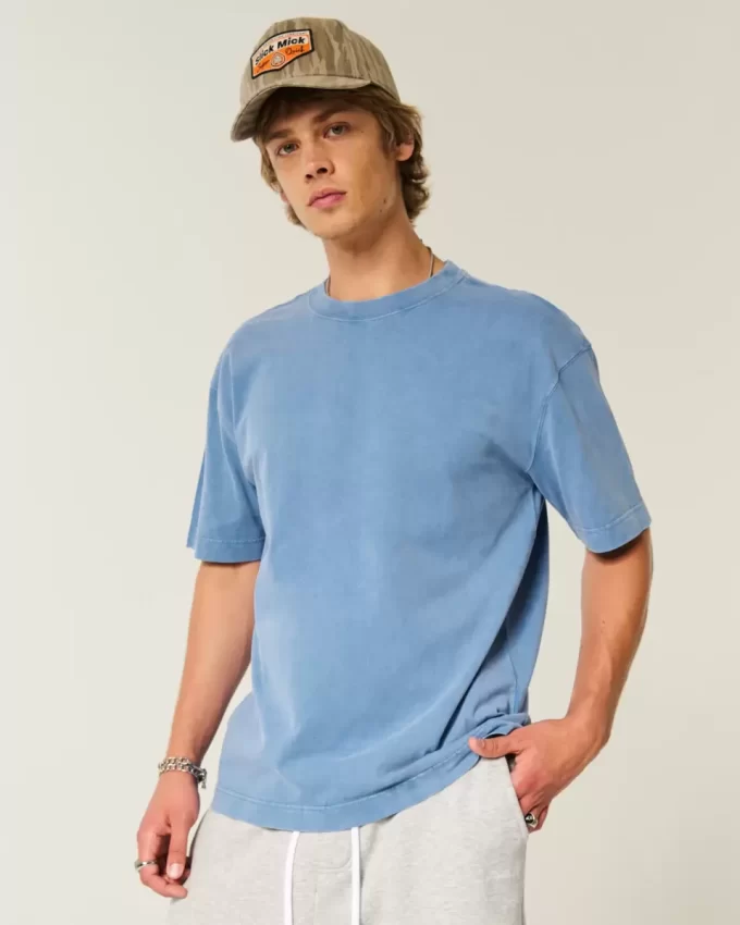 Μπλουζάκι Boxy Heavyweight Washed Cotton Crew Μπλουζάκι Boxy Heavyweight Washed Cotton Crew