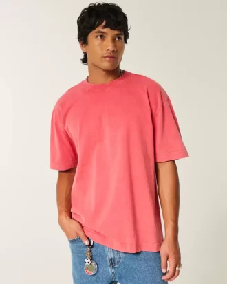 Μπλουζάκι Boxy Heavyweight Washed Cotton Crew