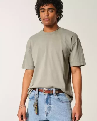 Μπλουζάκι Boxy Heavyweight Washed Cotton Crew