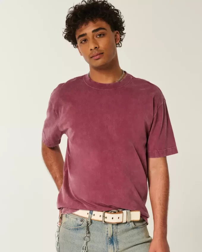 Μπλουζάκι Boxy Heavyweight Washed Cotton Crew Μπλουζάκι Boxy Heavyweight Washed Cotton Crew